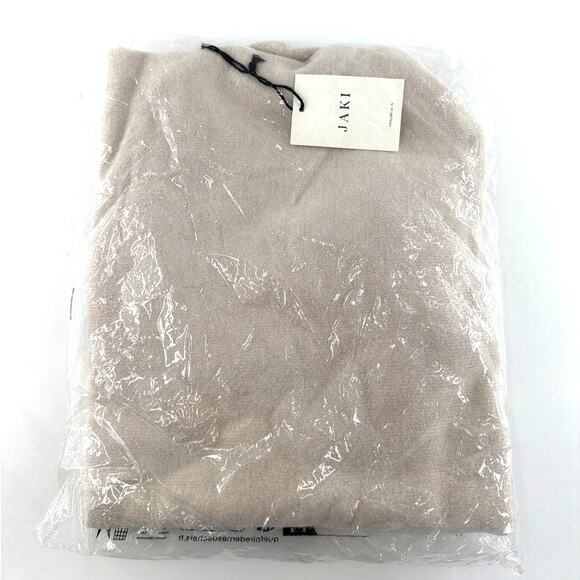 Jaki Women's Light Beige Asymmetric Draped Seamless Knitted Jumper Size S/M - Picture 3 of 10